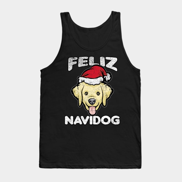 Christmas-Santa Feliz Navidog Tank Top by AlphaDistributors